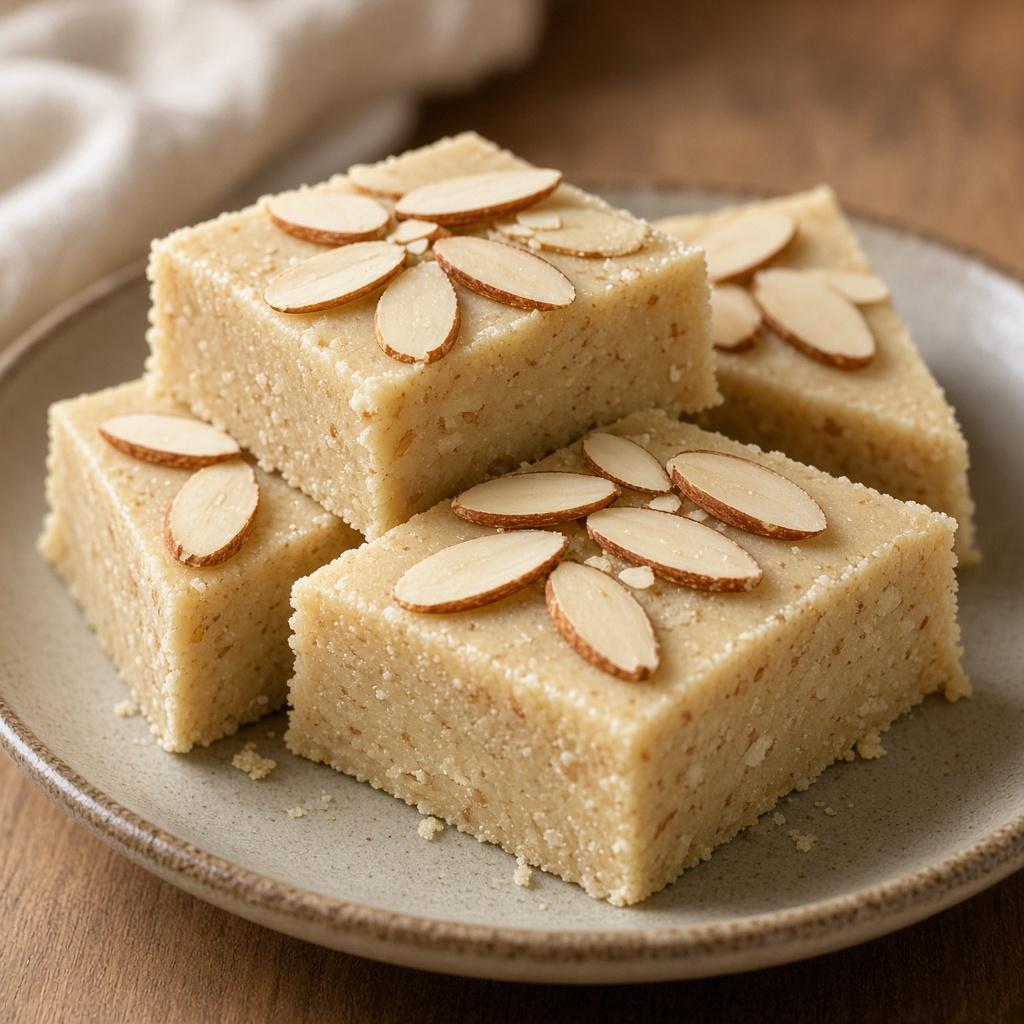 Fresh badam burfi